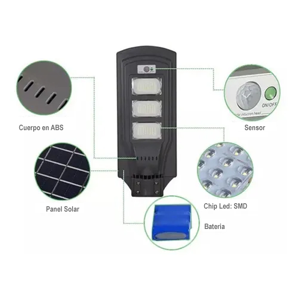 Miniatura 2 de Panel Solar Lampara Calle Techo